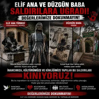 Elif Ana Türbesi’ne Yapılan Saldırı Tepki Çekti